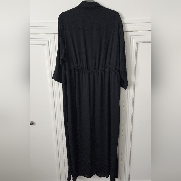 Torrid Black Button Down Maxi Cover-Up / Kimono / Duster / Shirt Dress Size 2 - Picture 7 of 7